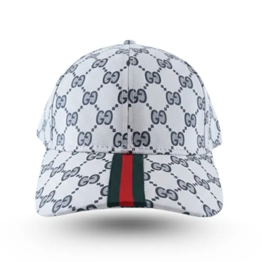 Gucci White Monogram Cap